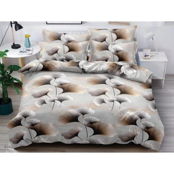 Pościel 140x200 z prześcieradłem bawełna satynowa 4cz PK496